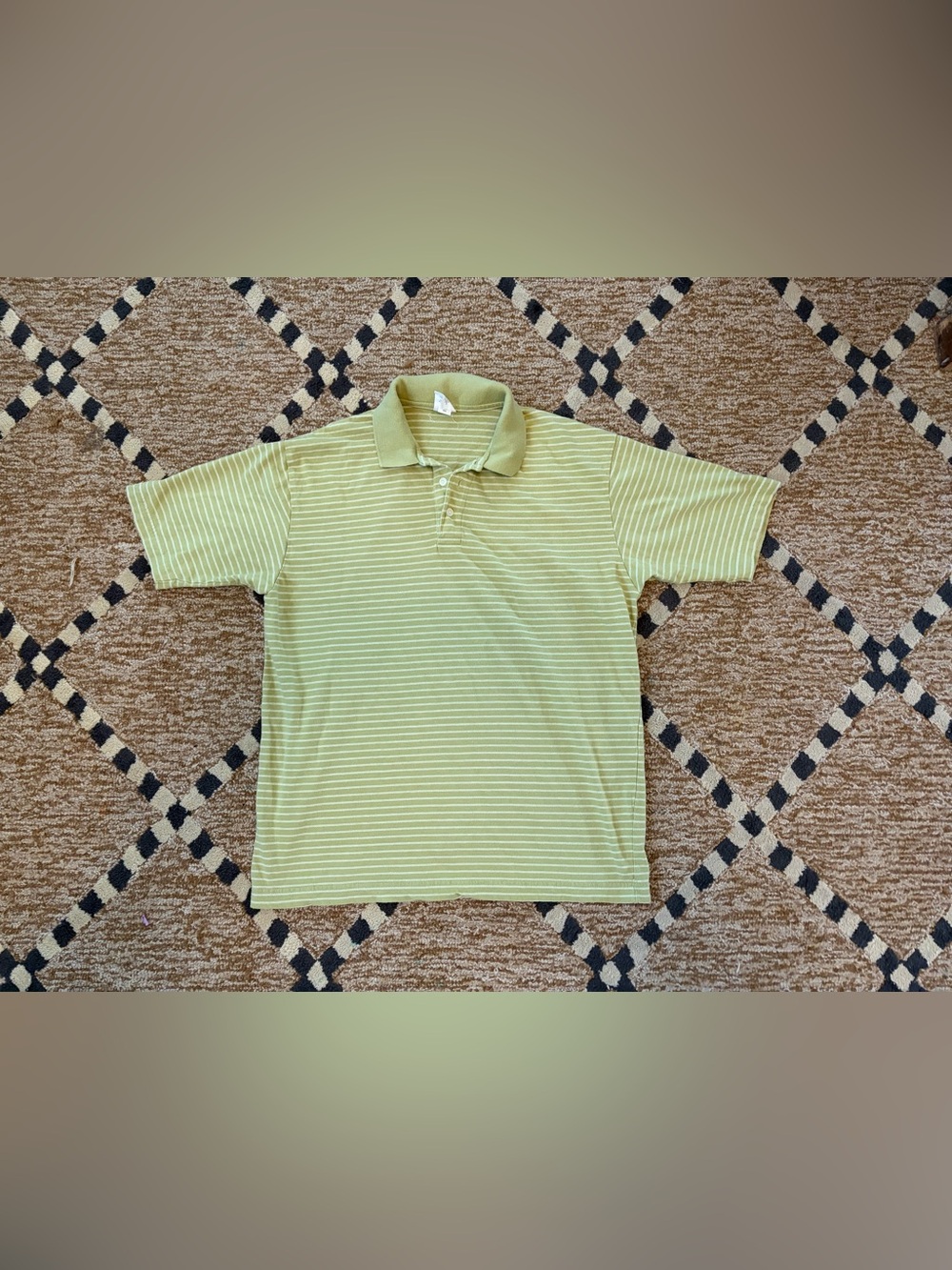 Vintage Old Navy Light Green Striped Polo
